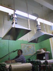 вытяжные зонты для локальной вентиляции цеха