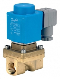 Danfoss Клапан соленоидный, EV250В 22ВD, Ду 18 мм, G 1 1 / 2 , НЗ, 220B, 50 Гц , латунь, Ру 10 бар,